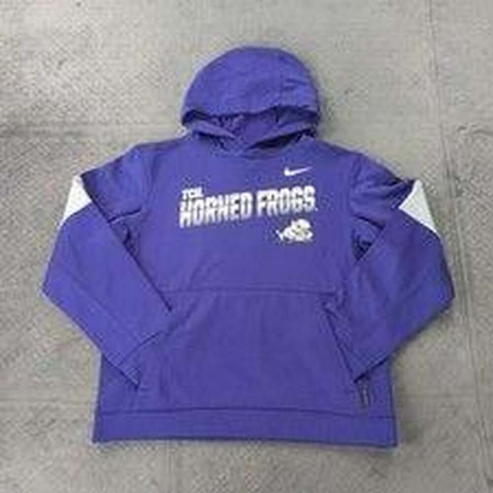 Nike TCU Horned Frogs Dri-Fit Youth XL Hoodie Sweatshirt Purple